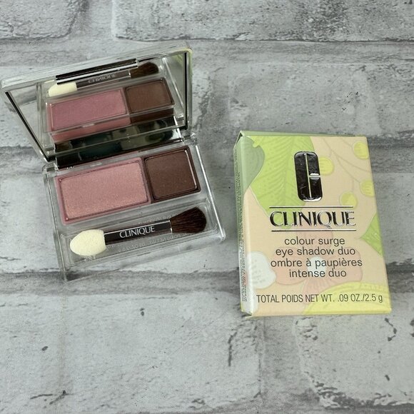 Clinique Strawberry Fudge Color Surge EyeShadow Duo Full Size New .09 Oz NEW - Picture 1 of 4